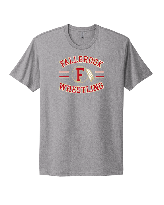 Fallbrook HS Wrestling Curve - Mens Select Cotton T-Shirt