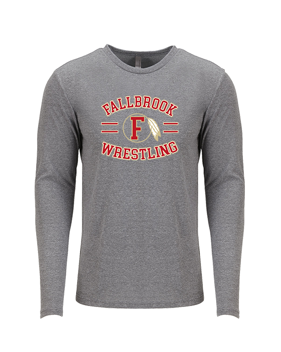 Fallbrook HS Wrestling Curve - Tri-Blend Long Sleeve