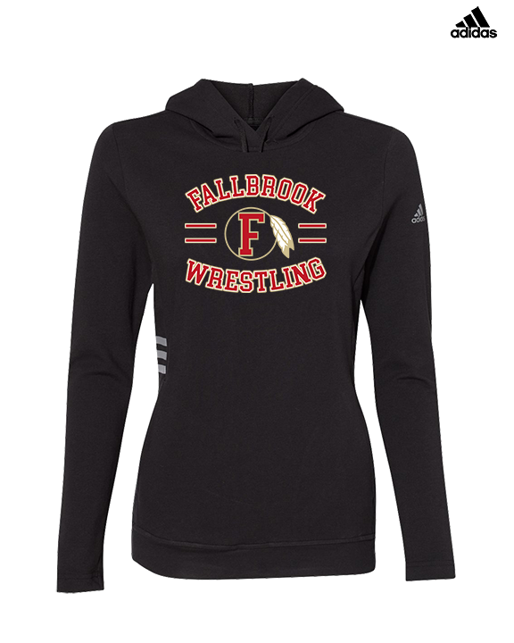 Fallbrook HS Wrestling Curve - Womens Adidas Hoodie