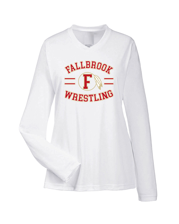 Fallbrook HS Wrestling Curve - Womens Performance Longsleeve