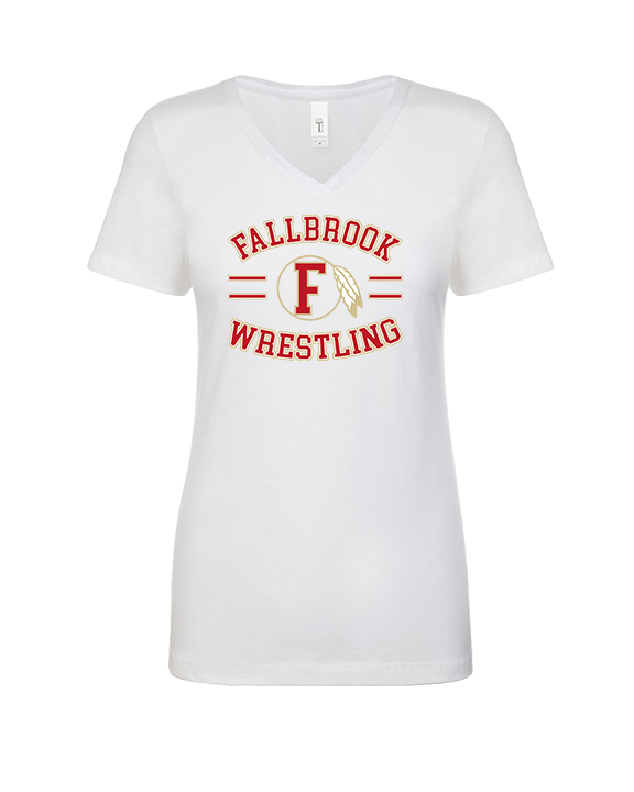 Fallbrook HS Wrestling Curve - Womens V-Neck