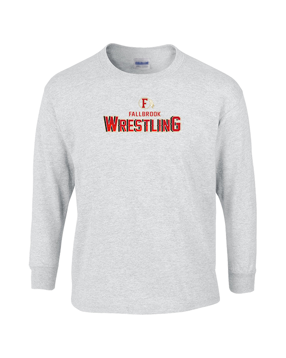 Fallbrook HS Wrestling Logo - Cotton Longsleeve