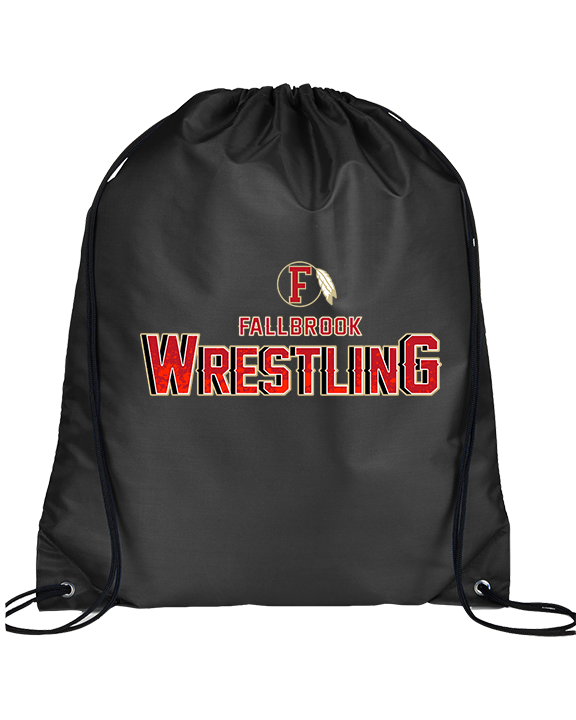 Fallbrook HS Wrestling Logo - Drawstring Bag