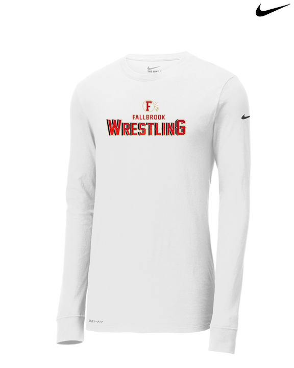 Fallbrook HS Wrestling Logo - Mens Nike Longsleeve