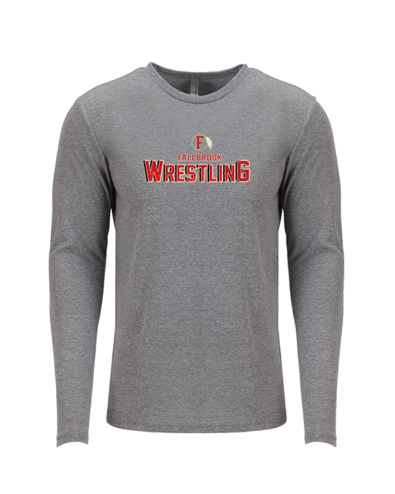 Fallbrook HS Wrestling Logo - Tri-Blend Long Sleeve