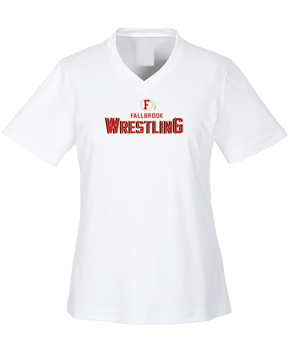 Fallbrook HS Wrestling Logo - Womens Performance Shirt