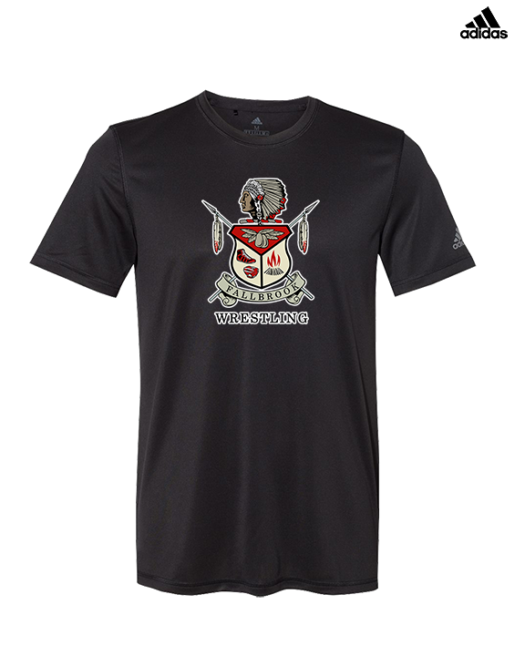 Fallbrook HS Wrestling Logo Full Logo - Mens Adidas Performance Shirt