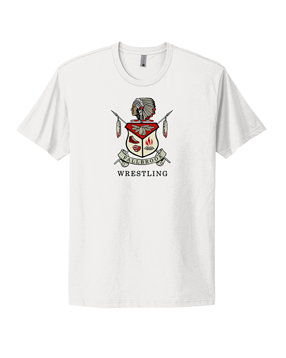 Fallbrook HS Wrestling Logo Full Logo - Mens Select Cotton T-Shirt