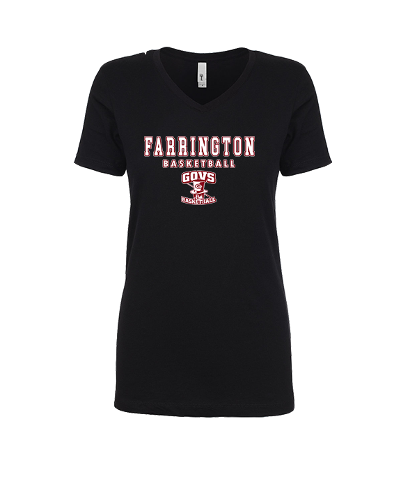 Farrington HS Basketball Block - Womens V-Neck