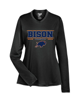 Fenton HS Boys Volleyball Border - Womens Performance Longsleeve
