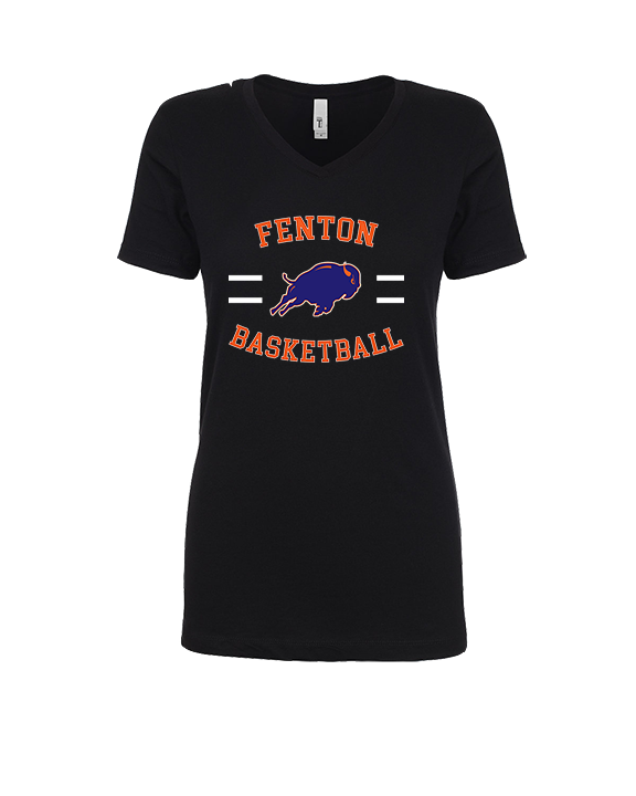 Fenton HS Girls Basketball Curve - Womens Vneck
