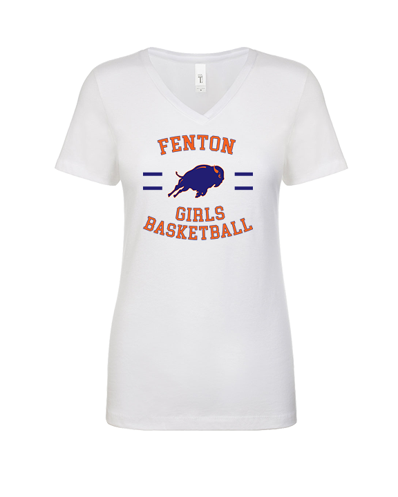 Fenton HS Girls Basketball Girls Curve - Womens Vneck