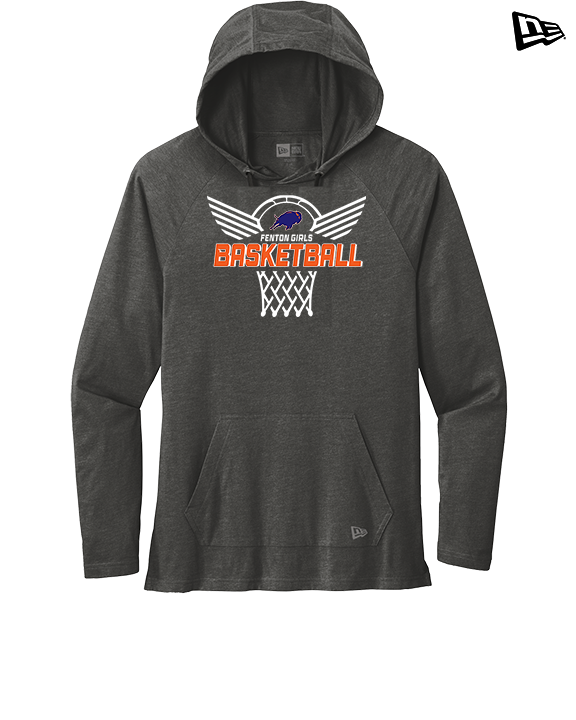 Fenton HS Girls Basketball Nothing But Net - New Era Tri-Blend Hoodie