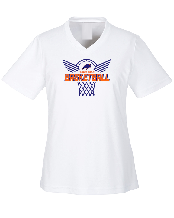 Fenton HS Girls Basketball Nothing But Net - Womens Performance Shirt