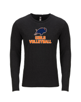 Fenton HS Girls Volleyball Main Logo - Tri-Blend Long Sleeve