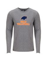 Fenton HS Girls Volleyball Main Logo - Tri-Blend Long Sleeve
