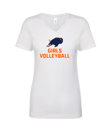 Fenton HS Girls Volleyball Main Logo - Womens V-Neck