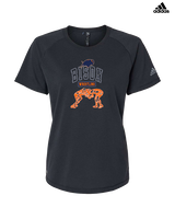 Fenton HS Wrestling Outline - Womens Adidas Performance Shirt