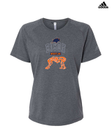 Fenton HS Wrestling Outline - Womens Adidas Performance Shirt