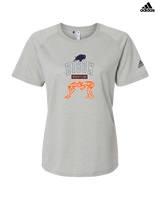Fenton HS Wrestling Outline - Womens Adidas Performance Shirt