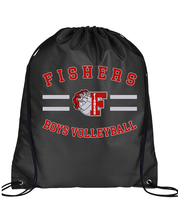 Fishers HS Boys Volleyball Curve - Drawstring Bag