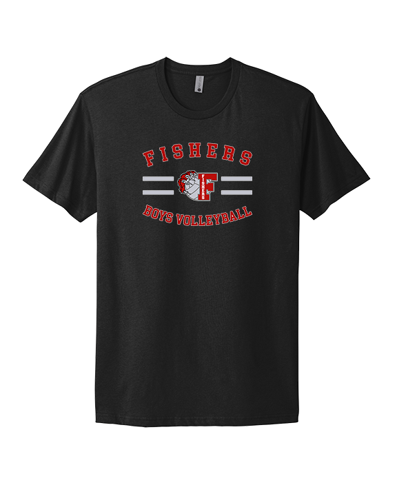 Fishers HS Boys Volleyball Curve - Mens Select Cotton T-Shirt