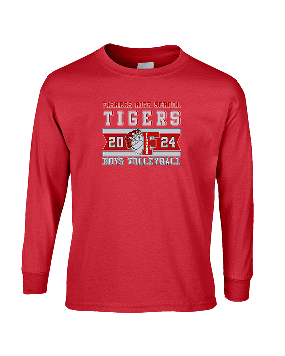 Fishers HS Boys Volleyball Stamp - Cotton Longsleeve