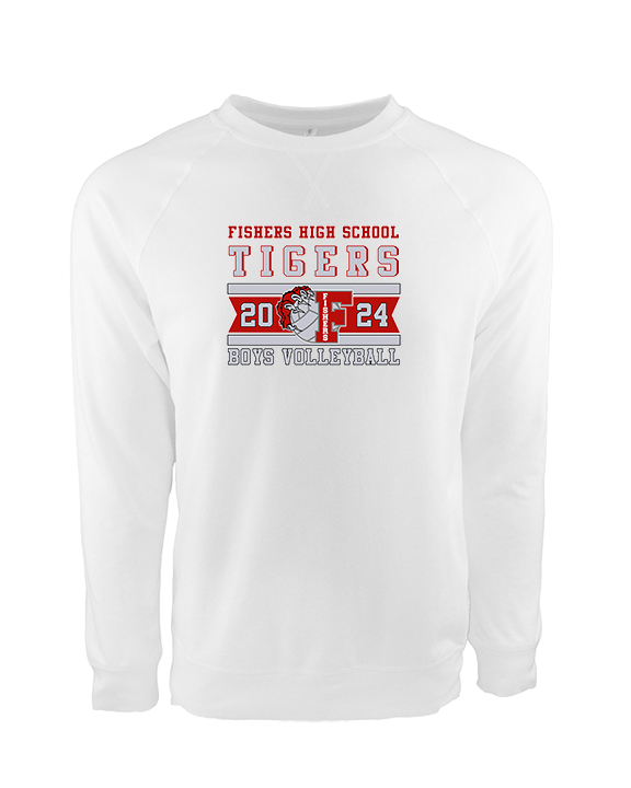 Fishers HS Boys Volleyball Stamp - Crewneck Sweatshirt
