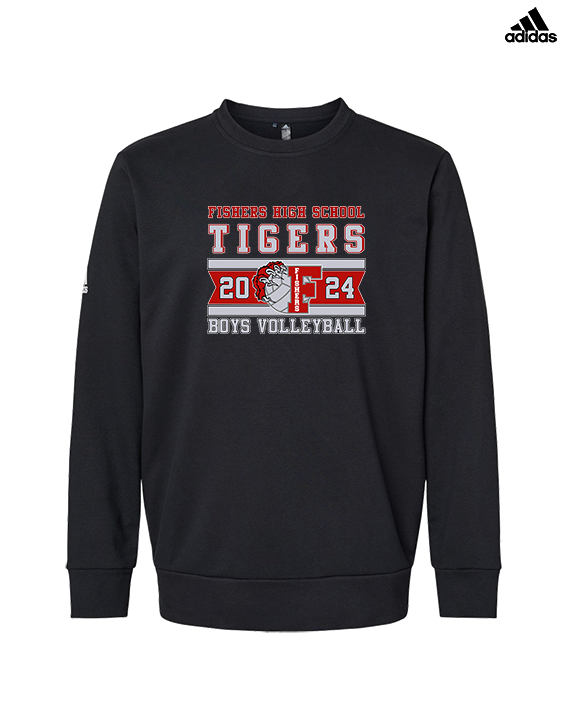 Fishers HS Boys Volleyball Stamp - Mens Adidas Crewneck