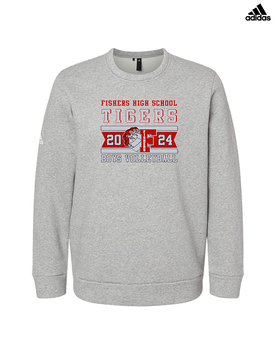 Fishers HS Boys Volleyball Stamp - Mens Adidas Crewneck