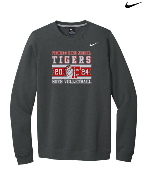 Fishers HS Boys Volleyball Stamp - Mens Nike Crewneck