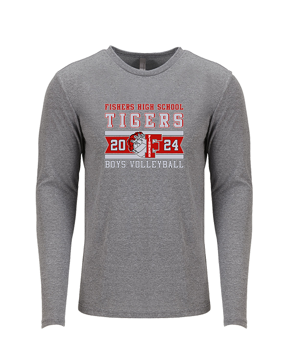 Fishers HS Boys Volleyball Stamp - Tri - Blend Long Sleeve