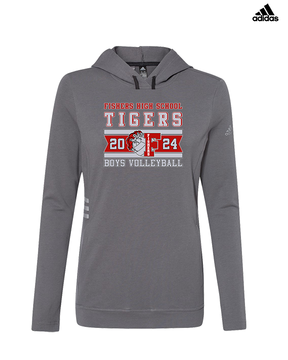 Fishers HS Boys Volleyball Stamp - Womens Adidas Hoodie