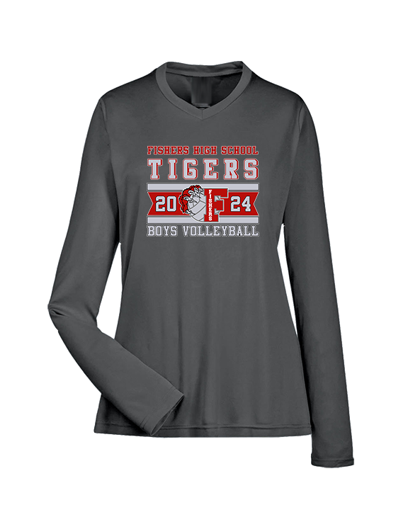 Fishers HS Boys Volleyball Stamp - Womens Performance Longsleeve
