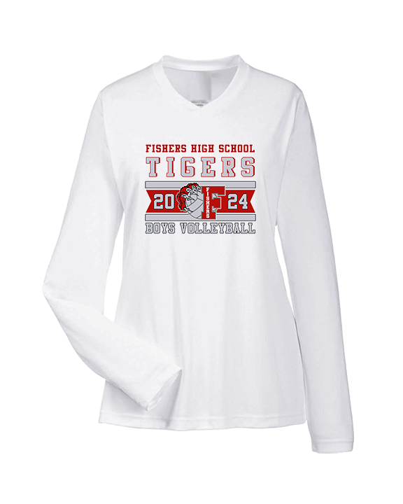 Fishers HS Boys Volleyball Stamp - Womens Performance Longsleeve