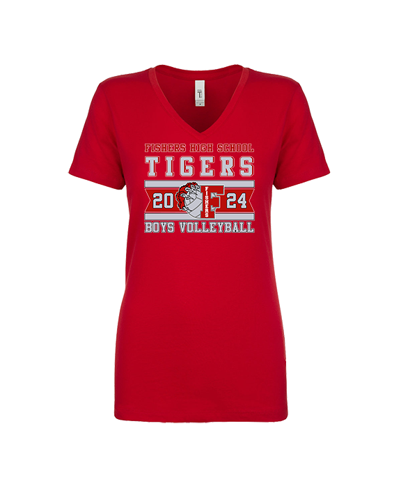 Fishers HS Boys Volleyball Stamp - Womens Vneck