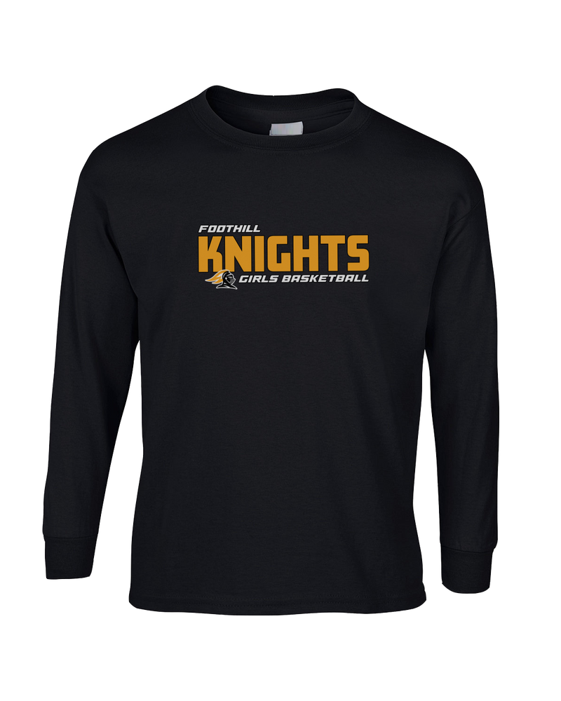 Foothill HS Girls Basketball Bold - Mens Cotton Long Sleeve