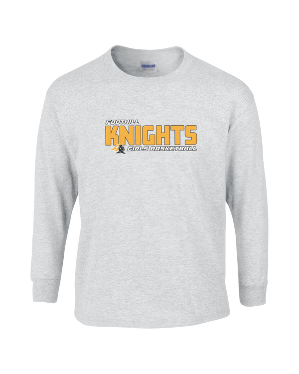 Foothill HS Girls Basketball Bold - Mens Cotton Long Sleeve