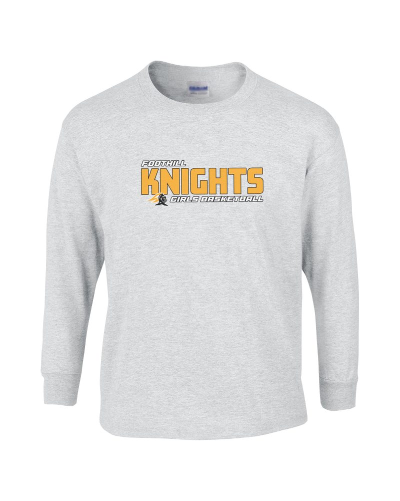 Foothill HS Girls Basketball Bold - Mens Cotton Long Sleeve