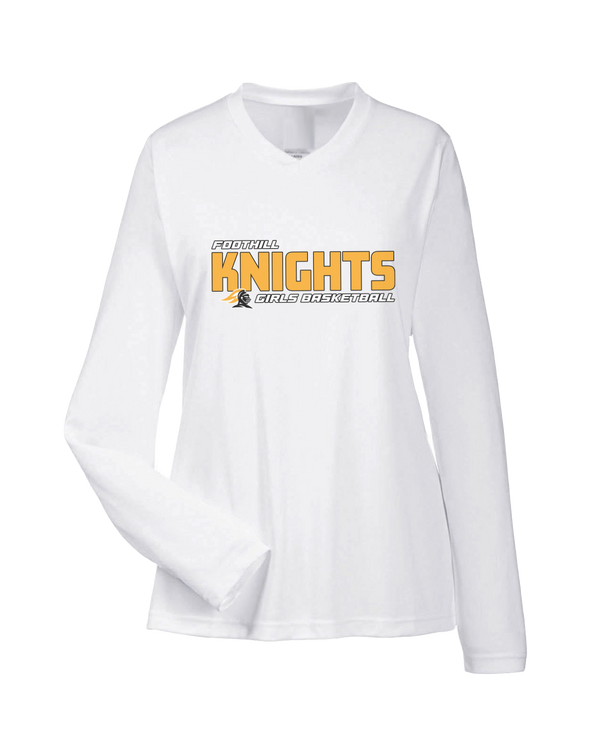 Foothill HS Girls Basketball Bold - Womens Performance Long Sleeve