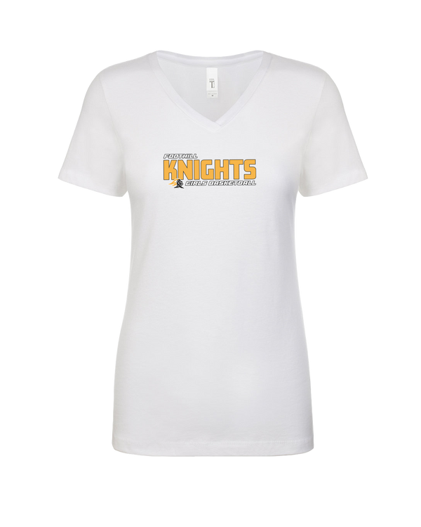 Foothill HS Girls Basketball Bold - Womens V-Neck