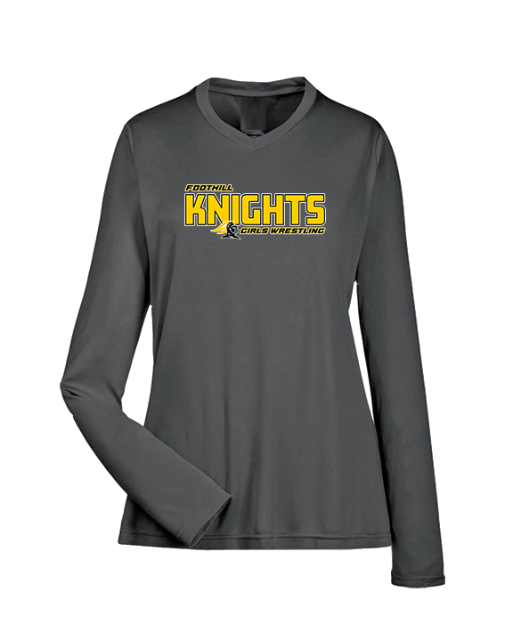 Foothill HS Wrestling Bold - Womens Performance Longsleeve
