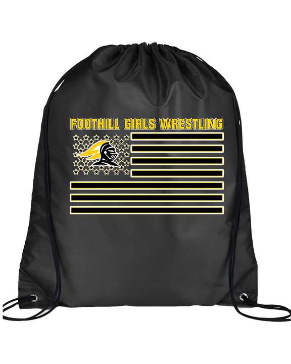 Foothill HS Wrestling Flag - Drawstring Bag