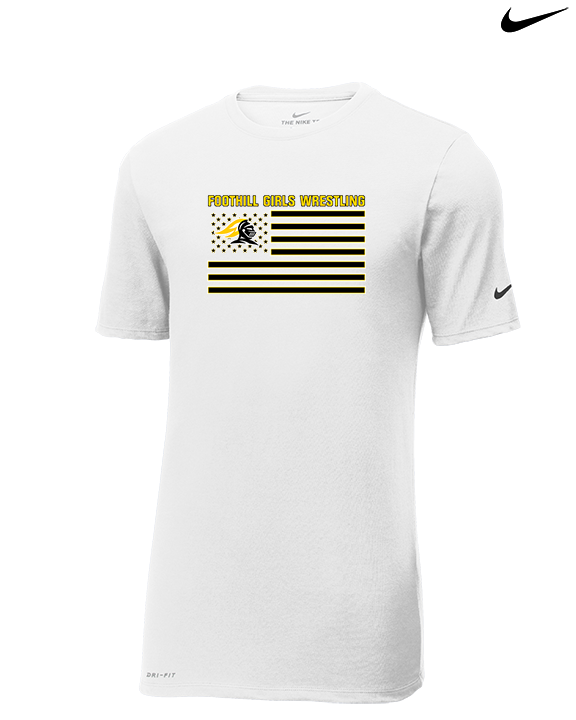 Foothill HS Wrestling Flag - Mens Nike Cotton Poly Tee