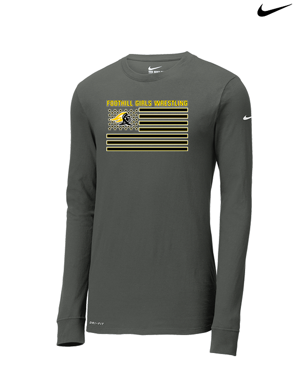 Foothill HS Wrestling Flag - Mens Nike Longsleeve