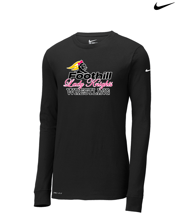 Foothill HS Wrestling Logo - Mens Nike Longsleeve