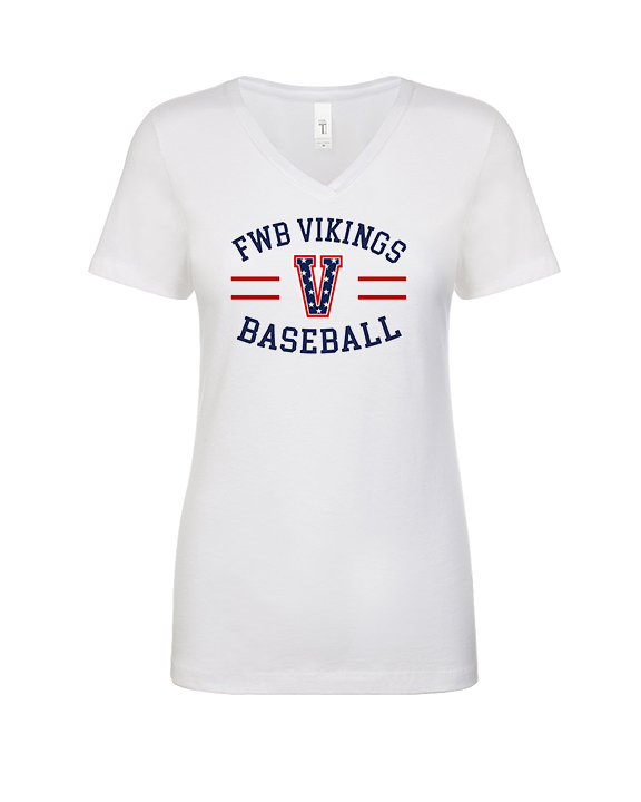 Fort Walton Beach HS Baseball Curve - Womens Vneck
