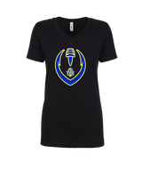 Fountain Valley HS Flag Football Full Football - Womens V-Neck