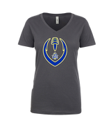 Fountain Valley HS Flag Football Full Football - Womens V-Neck