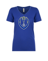 Fountain Valley HS Flag Football Full Football - Womens V-Neck
